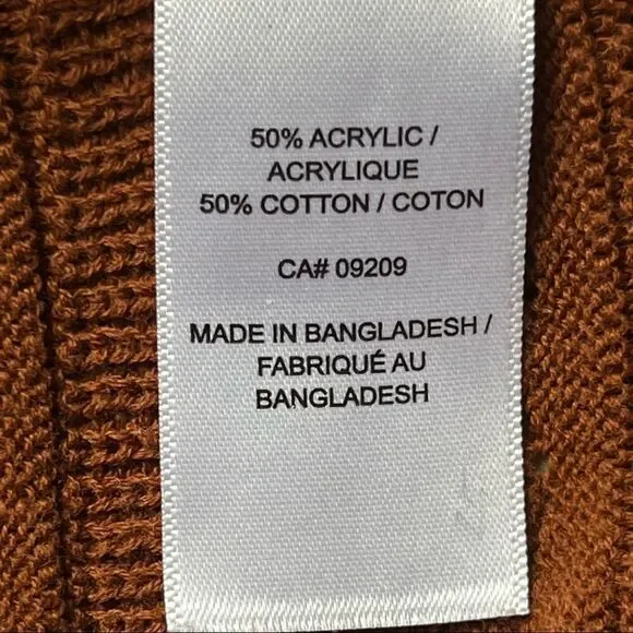 VINTAGE CLEO PETITES V-Neck Pointelle Sweater Size Large Light Brown - Picture 9 of 12